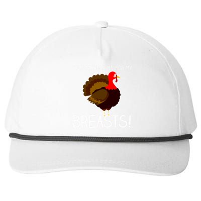 You Only Like Me For My Breasts Thanksgiving Turkey Snapback Five-Panel Rope Hat