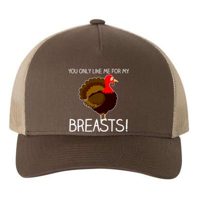 You Only Like Me For My Breasts Thanksgiving Turkey Yupoong Adult 5-Panel Trucker Hat