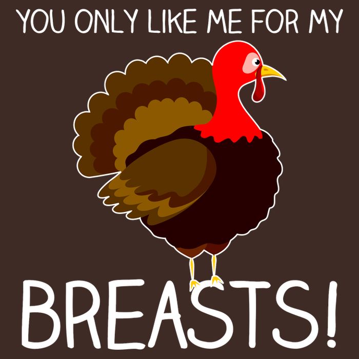 You Only Like Me For My Breasts Thanksgiving Turkey T-Shirt