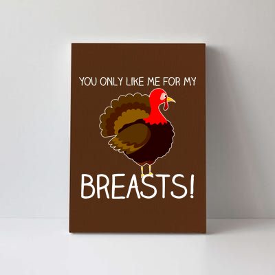 You Only Like Me For My Breasts Thanksgiving Turkey Canvas