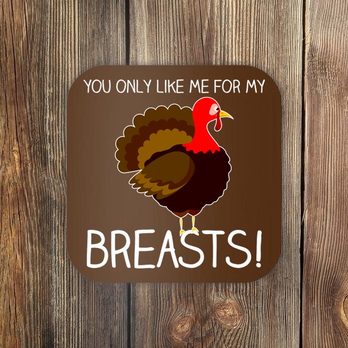 You Only Like Me For My Breasts Thanksgiving Turkey Coaster