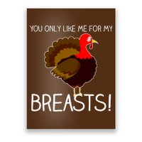 You Only Like Me For My Breasts Thanksgiving Turkey Poster