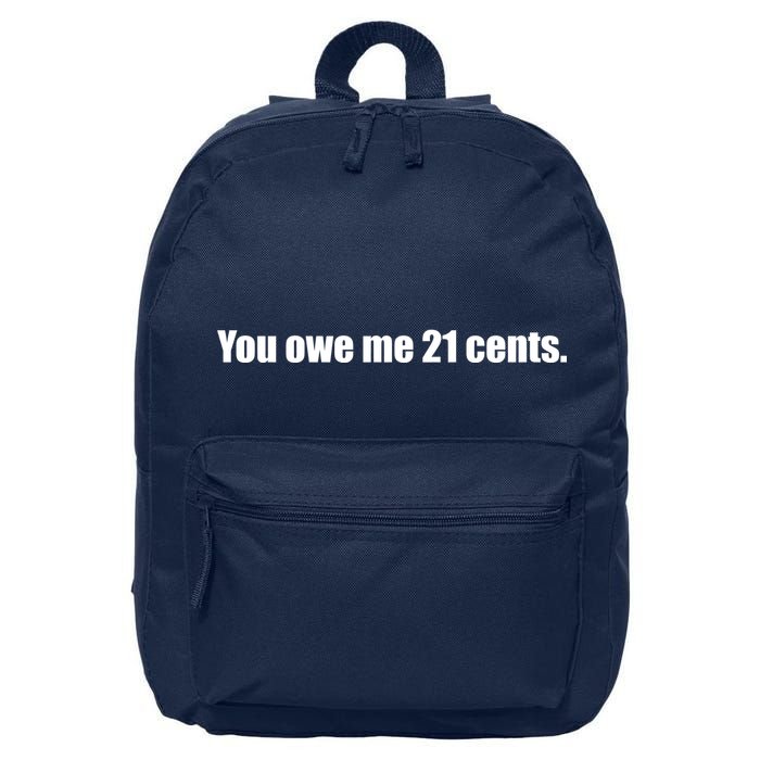 You Owe Me 21 Cents Bold Text - Feminist 16 in Basic Backpack