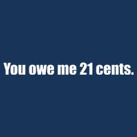 You Owe Me 21 Cents Bold Text - Feminist 16 in Basic Backpack