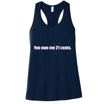 You Owe Me 21 Cents Bold Text - Feminist Womens Tank Top