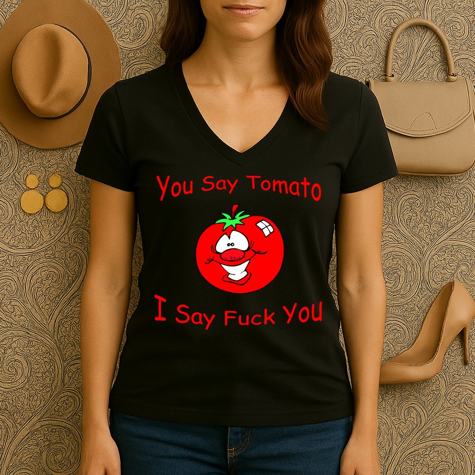You Say Tomato I Say Fuck You Women's V-Neck T-Shirt