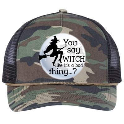 You Say Witch Like It's A Bad Thing Retro Rope Trucker Hat Cap