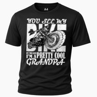 You See My Bike It Means I'm A Pretty Cool Grandpa Cooling Performance Crew T-Shirt