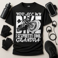 You See My Bike It Means I'm A Pretty Cool Grandpa Cooling Performance Crew T-Shirt