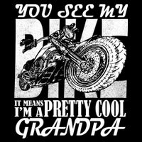 You See My Bike It Means I'm A Pretty Cool Grandpa Cooling Performance Crew T-Shirt