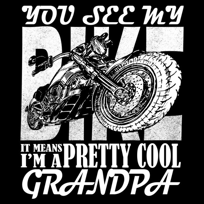 You See My Bike It Means I'm A Pretty Cool Grandpa Cooling Performance Crew T-Shirt