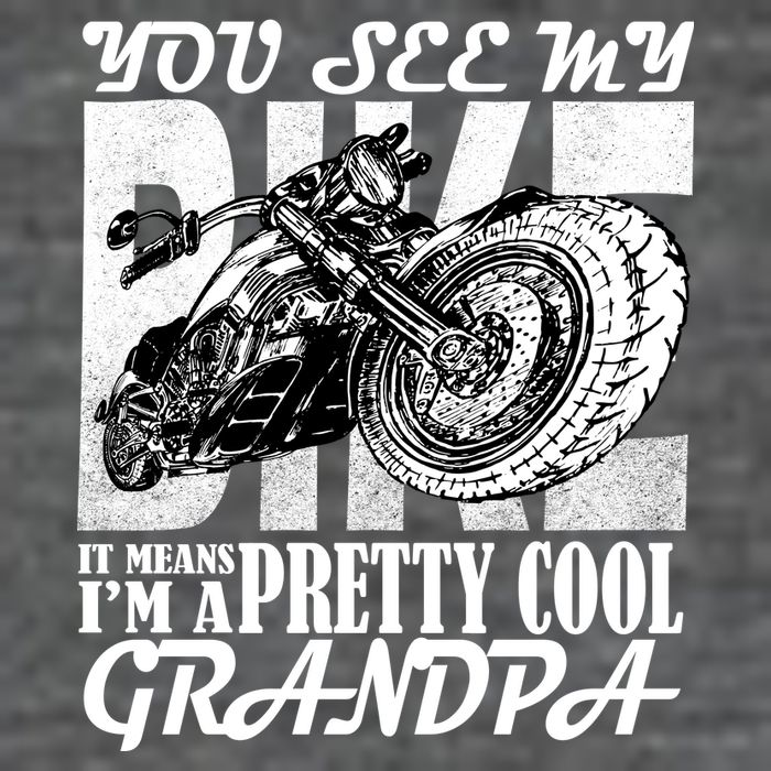 You See My Bike It Means I'm A Pretty Cool Grandpa Kids T-Shirt