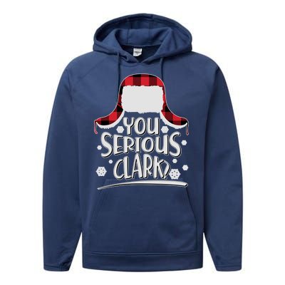 You Serious Clark? Christmas Winter Performance Fleece Hoodie