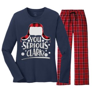 You Serious Clark? Christmas Winter Women's Long Sleeve Flannel Pajama Set 