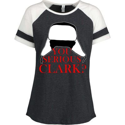 You Serious Clark? Funny Christmas Enza Ladies Jersey Colorblock Tee