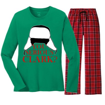 You Serious Clark? Funny Christmas Women's Long Sleeve Flannel Pajama Set 