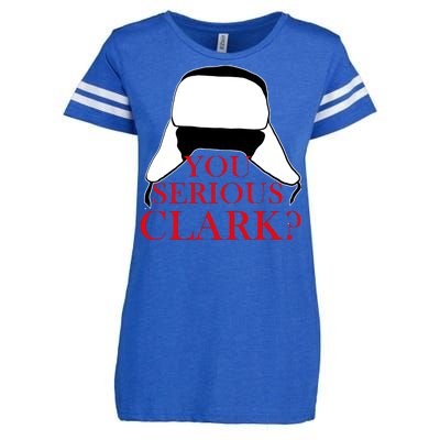 You Serious Clark? Funny Christmas Enza Ladies Jersey Football T-Shirt