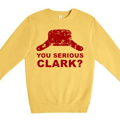 You Serious Clark Winter Hat Distress Premium Crewneck Sweatshirt