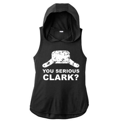 You Serious Clark Winter Hat Distress Ladies PosiCharge Tri-Blend Wicking Draft Hoodie Tank