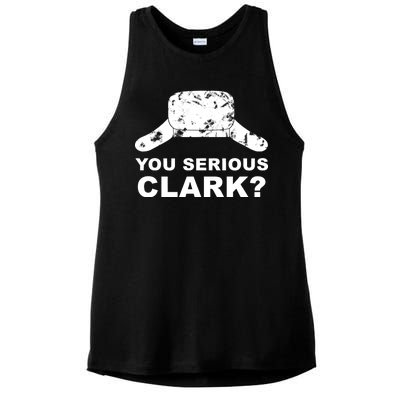 You Serious Clark Winter Hat Distress Ladies PosiCharge Tri-Blend Wicking Tank