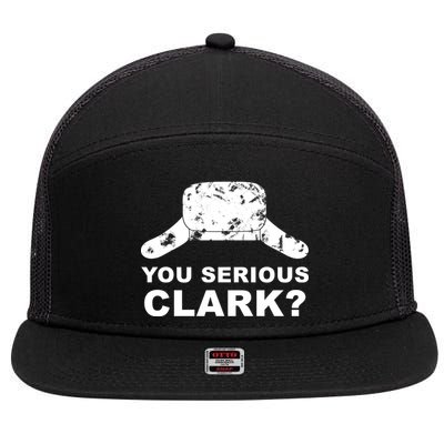 You Serious Clark Winter Hat Distress 7 Panel Mesh Trucker Snapback Hat