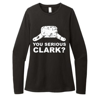 You Serious Clark Winter Hat Distress Womens CVC Long Sleeve Shirt