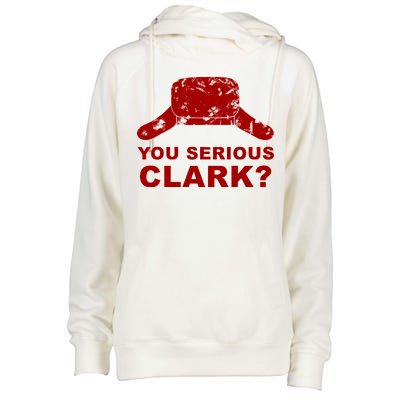 You Serious Clark Winter Hat Distress Womens Funnel Neck Pullover Hood