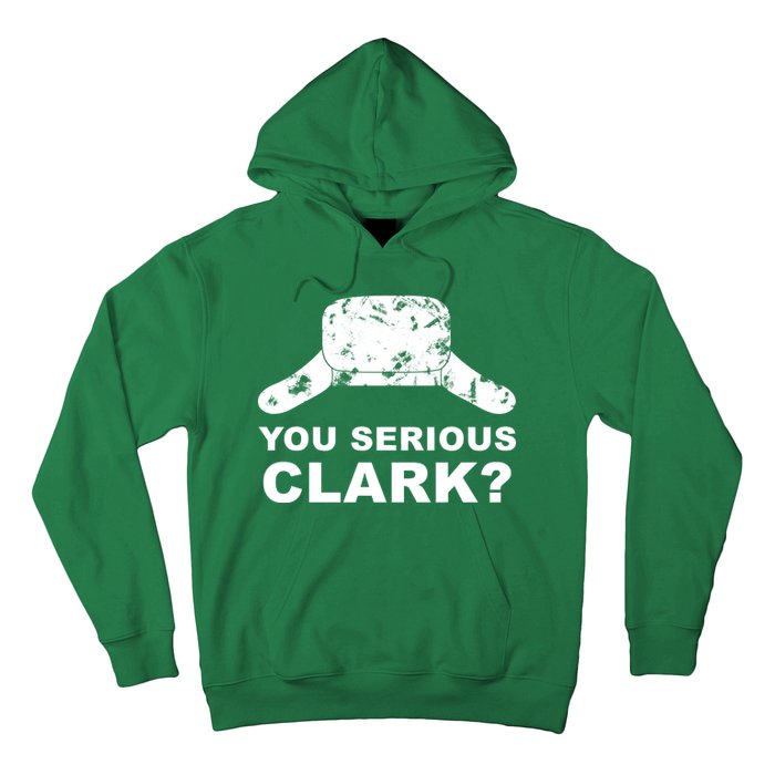 You Serious Clark Winter Hat Distress Hoodie