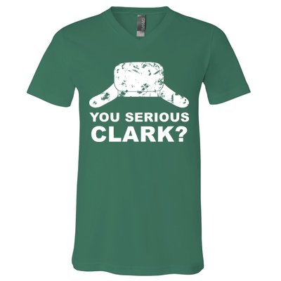 You Serious Clark Winter Hat Distress V-Neck T-Shirt