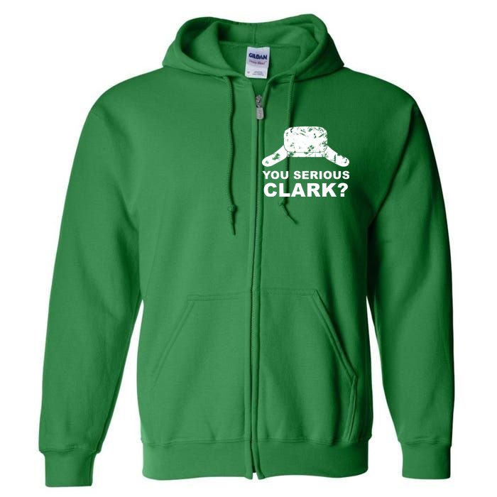 You Serious Clark Winter Hat Distress Full Zip Hoodie