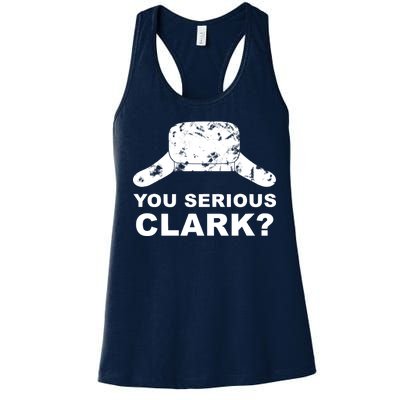 You Serious Clark Winter Hat Distress Women's Racerback Tank