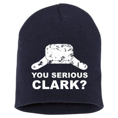 You Serious Clark Winter Hat Distress Short Acrylic Beanie