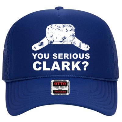 You Serious Clark Winter Hat Distress High Crown Mesh Back Trucker Hat