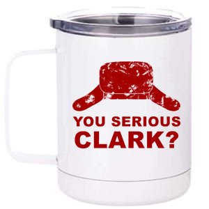 You Serious Clark Winter Hat Distress 12 oz Stainless Steel Tumbler Cup