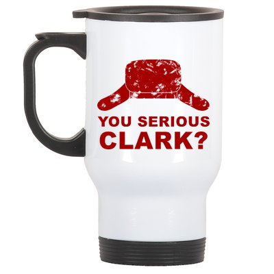 You Serious Clark Winter Hat Distress Stainless Steel Travel Mug