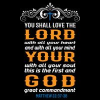 You Shall Love The Lord Matthew 22:37-38 Drawstring Bag