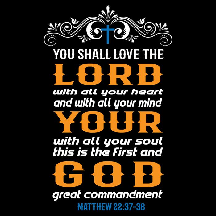 You Shall Love The Lord Matthew 22:37-38 Premium T-Shirt