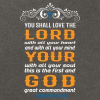 You Shall Love The Lord Matthew 22:37-38 Cotton Canvas Backpack