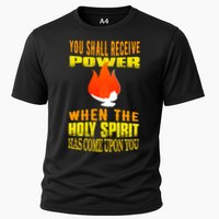 You shall receive power when the Holy Spirit has come upon you Acts 1:8 Cooling Performance Crew T-Shirt