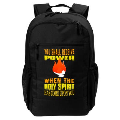 You shall receive power when the Holy Spirit has come upon you Acts 1:8 Backpack