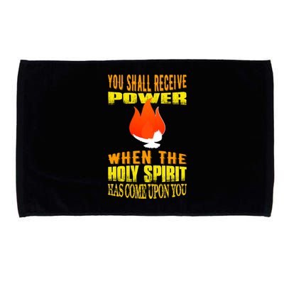 You shall receive power when the Holy Spirit has come upon you Acts 1:8 Microfiber Hand Towel