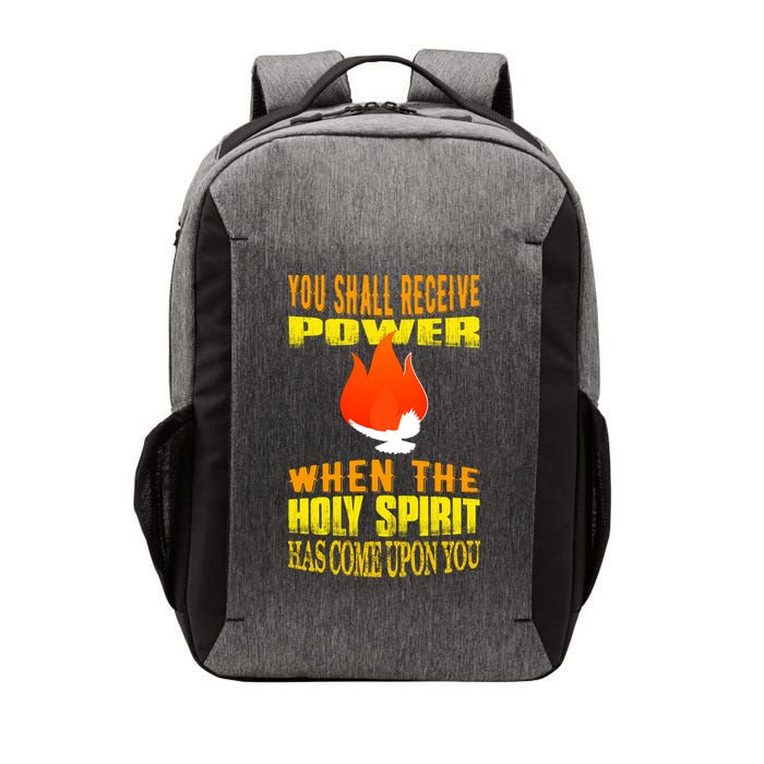 You shall receive power when the Holy Spirit has come upon you Acts 1:8 Vector Backpack