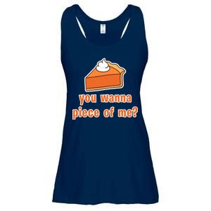 You Wanna Piece of Me Thanksgiving Pumpkin Pie Ladies Essential Flowy Tank