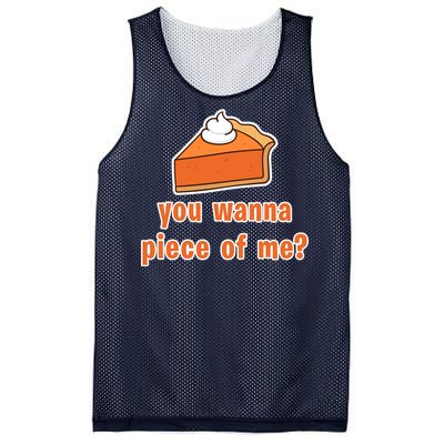 You Wanna Piece of Me Thanksgiving Pumpkin Pie Mesh Reversible Basketball Jersey Tank