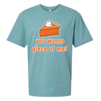 You Wanna Piece of Me Thanksgiving Pumpkin Pie Sueded Cloud Jersey T-Shirt