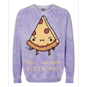 You Wanna Pizza Me? Colorblast Crewneck Sweatshirt