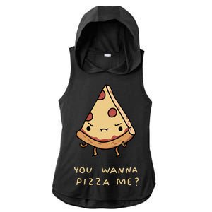 You Wanna Pizza Me? Ladies PosiCharge Tri-Blend Wicking Draft Hoodie Tank