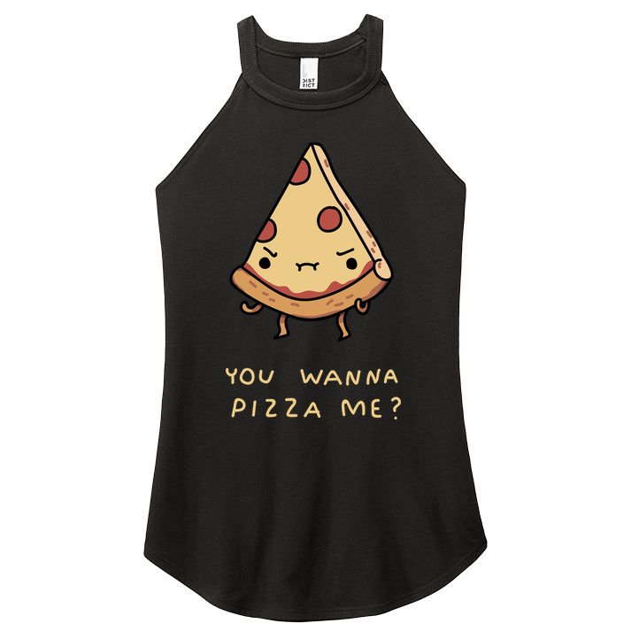 You Wanna Pizza Me? Women's Perfect Tri Rocker Tank