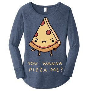 You Wanna Pizza Me? Women's Perfect Tri Tunic Long Sleeve Shirt