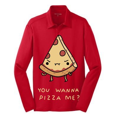 You Wanna Pizza Me? Silk Touch Performance Long Sleeve Polo